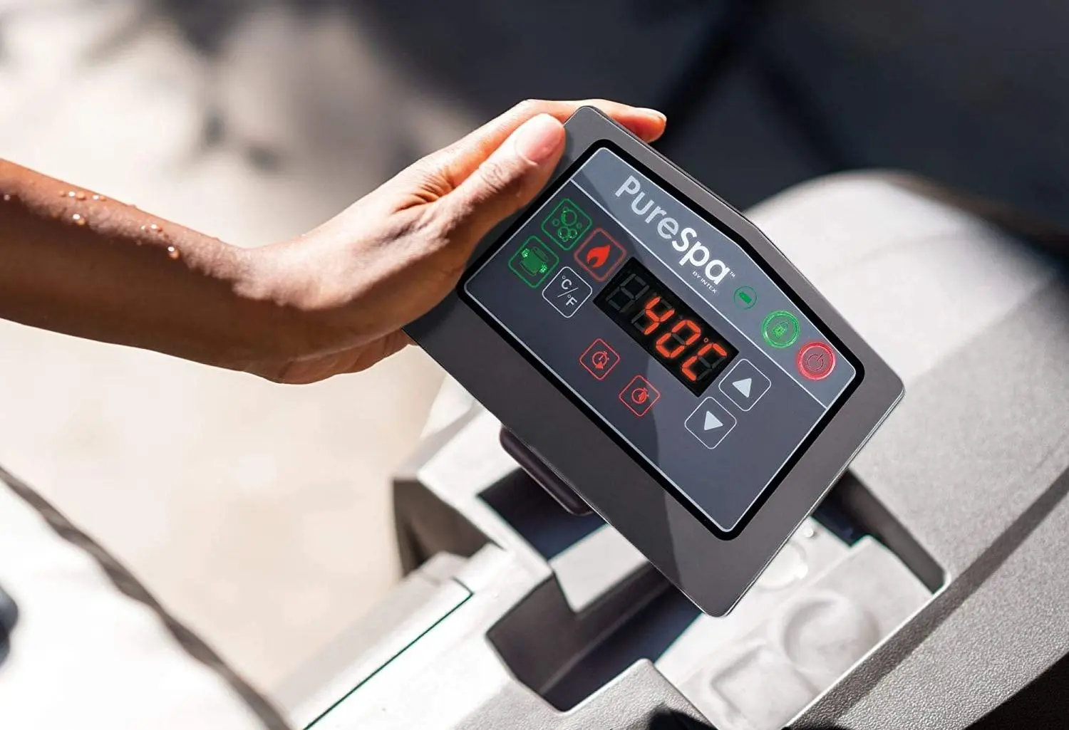 Jacuzzi SPA Intex PureSpa Bubble Therapy GreyWood Deluxe 28440