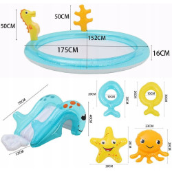 Piscina-centru de joaca gonflabil Jilong SunClub 57173 (Blue) Thumb