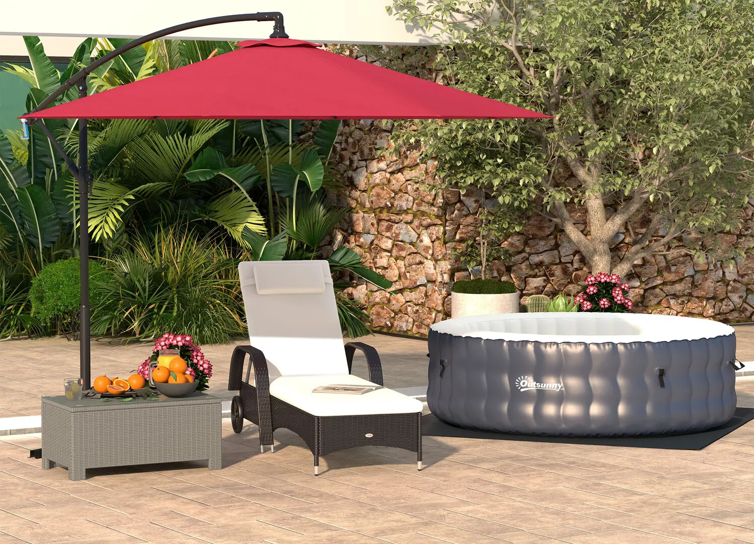 Piscina gonflabila Outsunny 848-046V92NU (Dark Blue) - 3