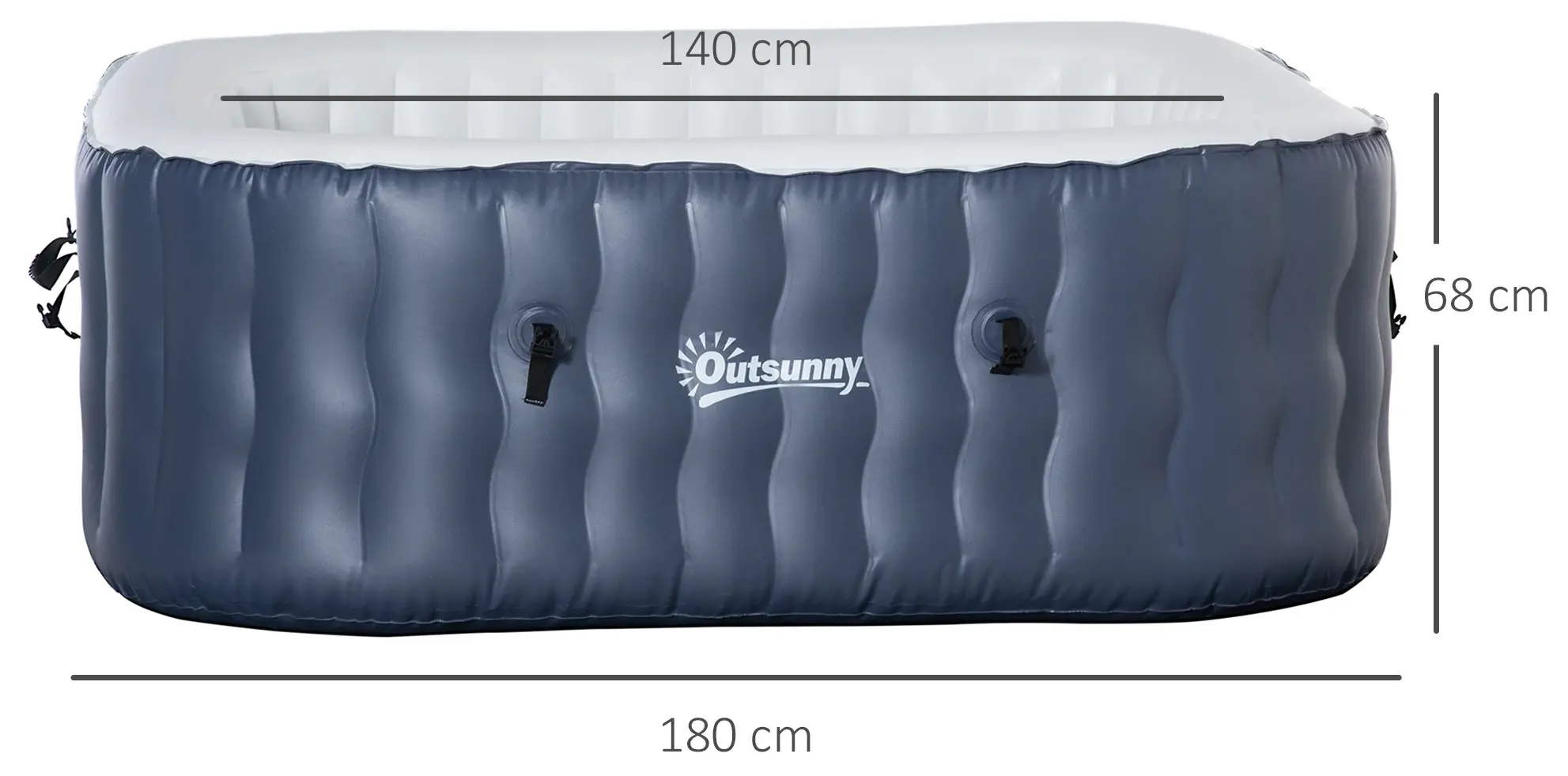 Надувной бассейн Outsunny 848-047V90NU (Dark Blue) - 2