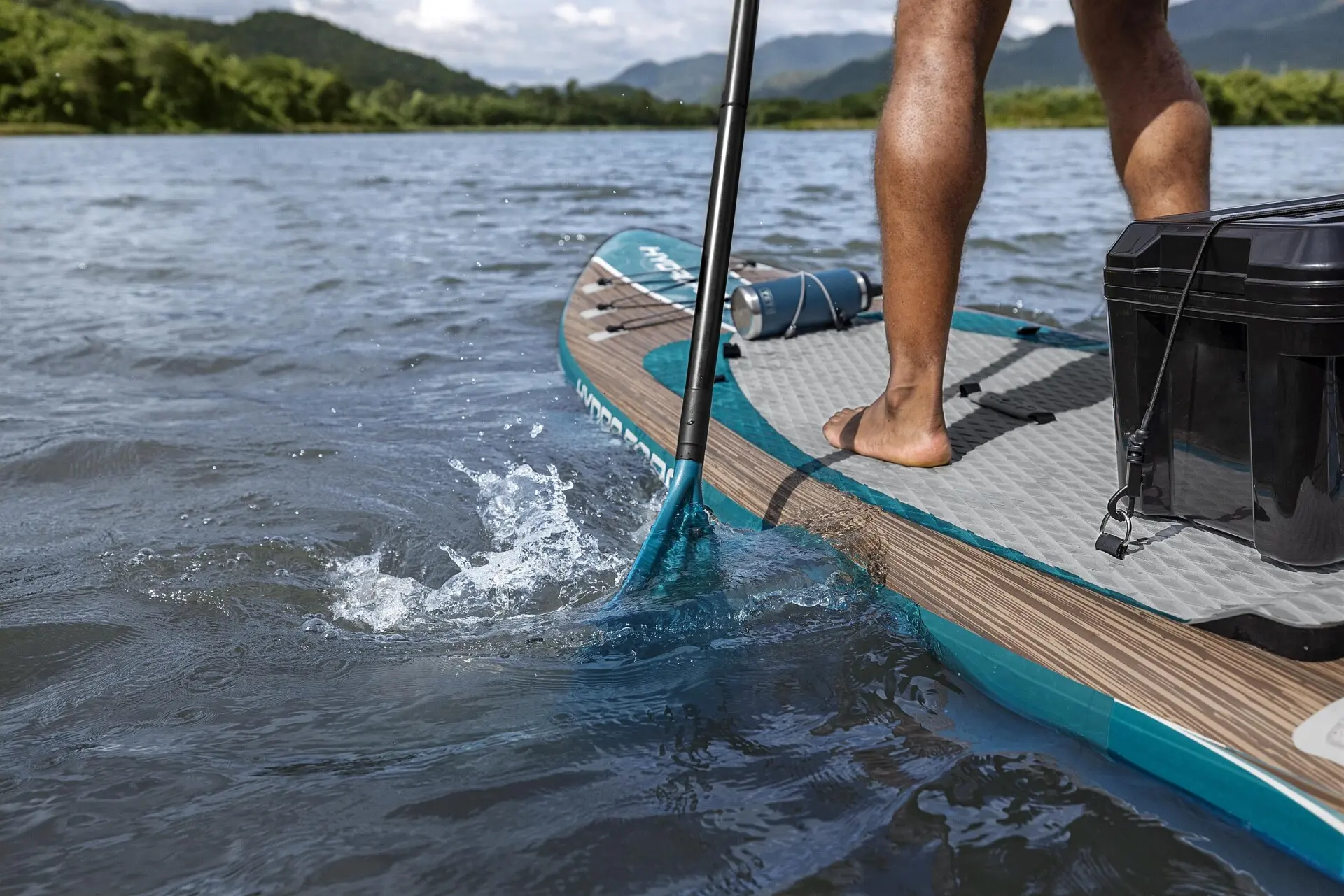 Placa pentru sap surfing Bestway Hydro-Force FreeSoul Elite 6532GBW (Blue/Wood)