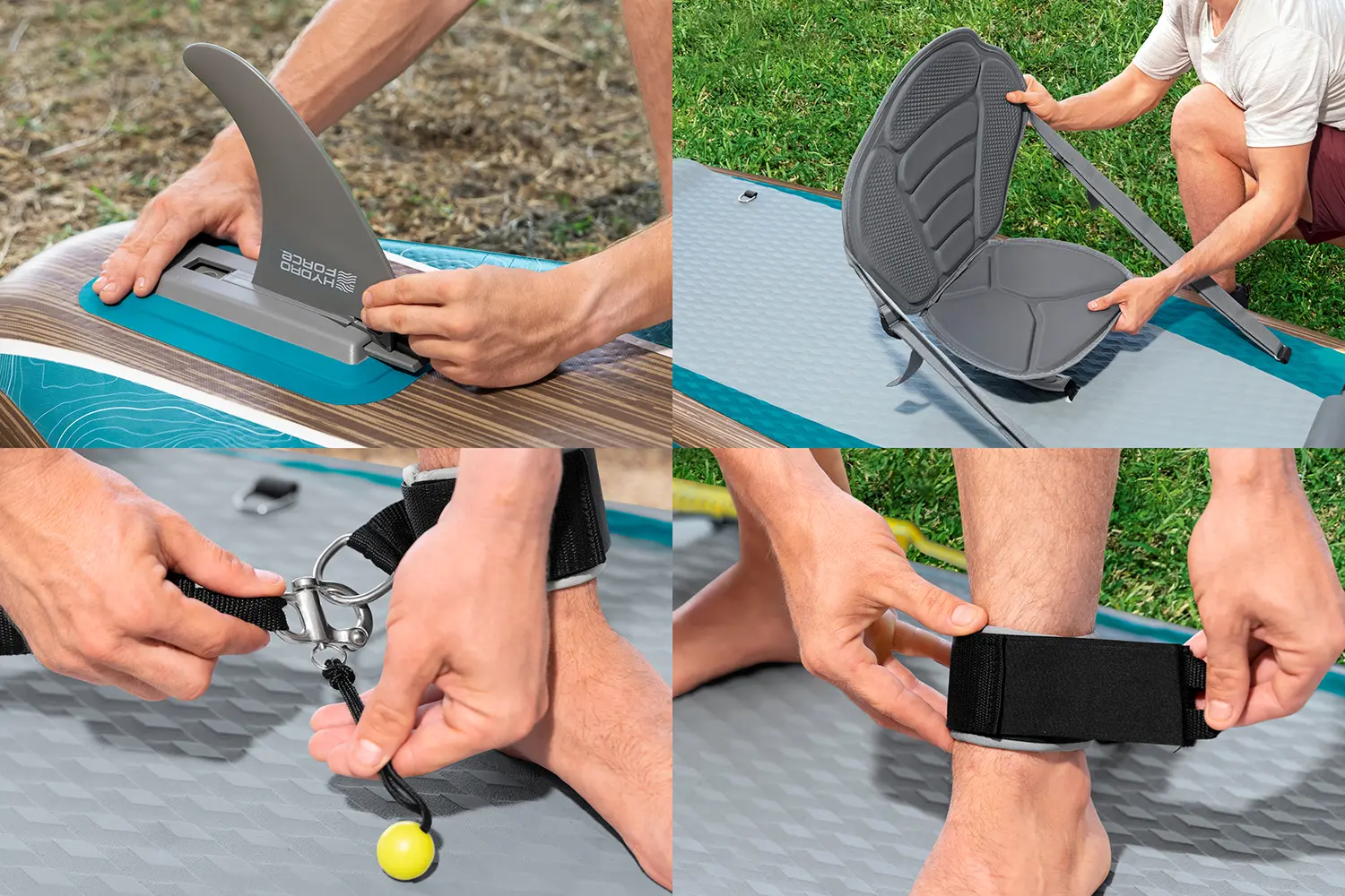 Placa pentru sap surfing  Bestway Hydro-Force FreeSoul Elite 6532GBW (Blue/Wood)