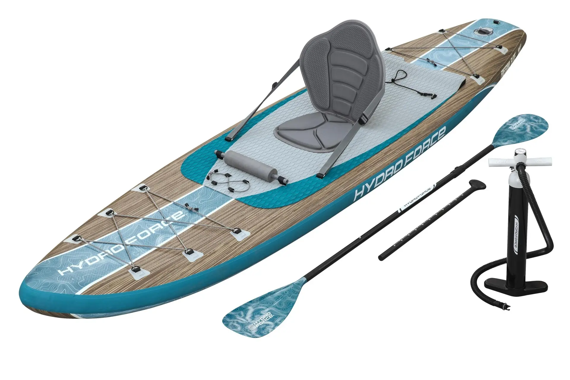 Placa pentru sap surfing Bestway Hydro-Force FreeSoul Elite 6532GBW (Blue/Wood)