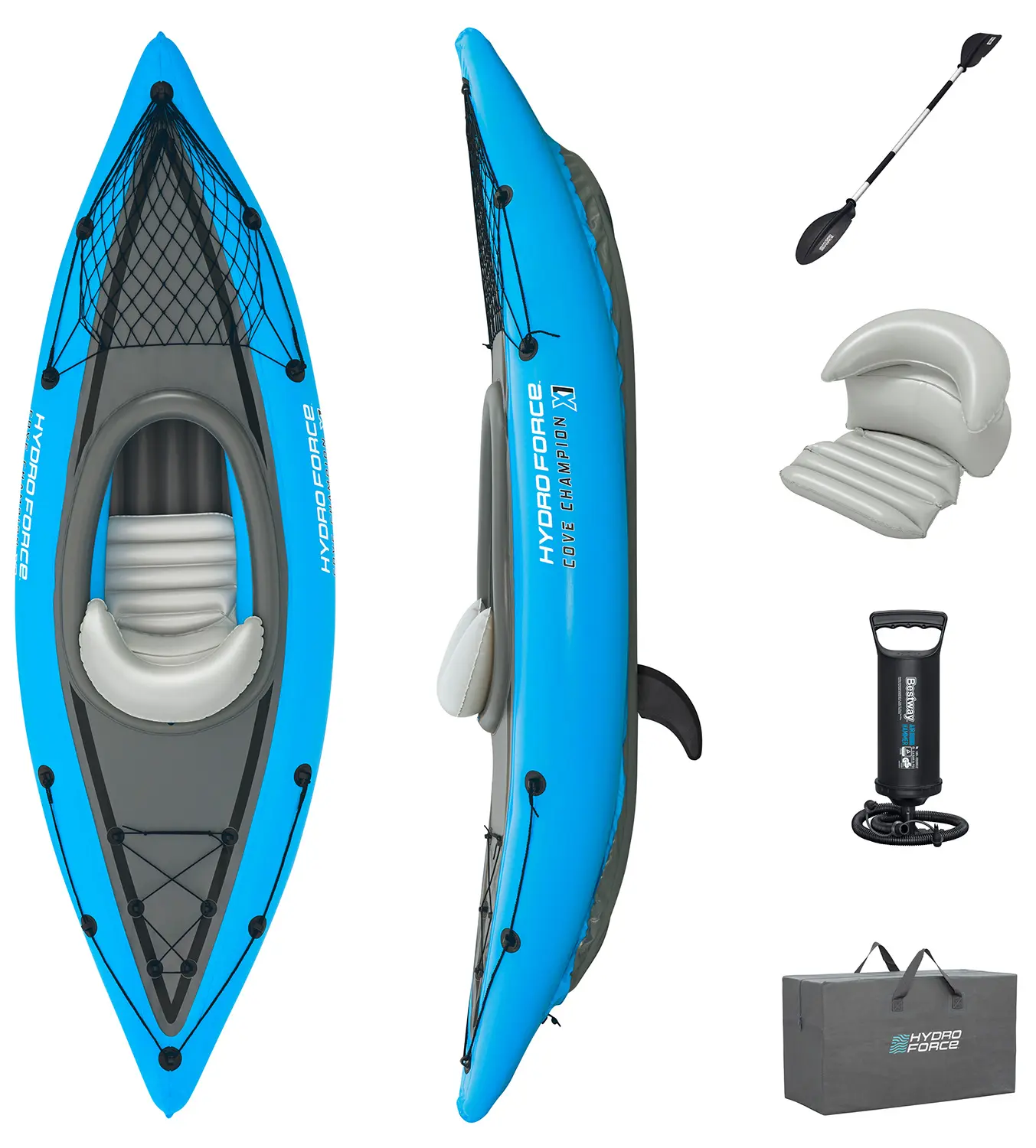 Kayak gonflabil Bestway 65131 (Grey/Blue)