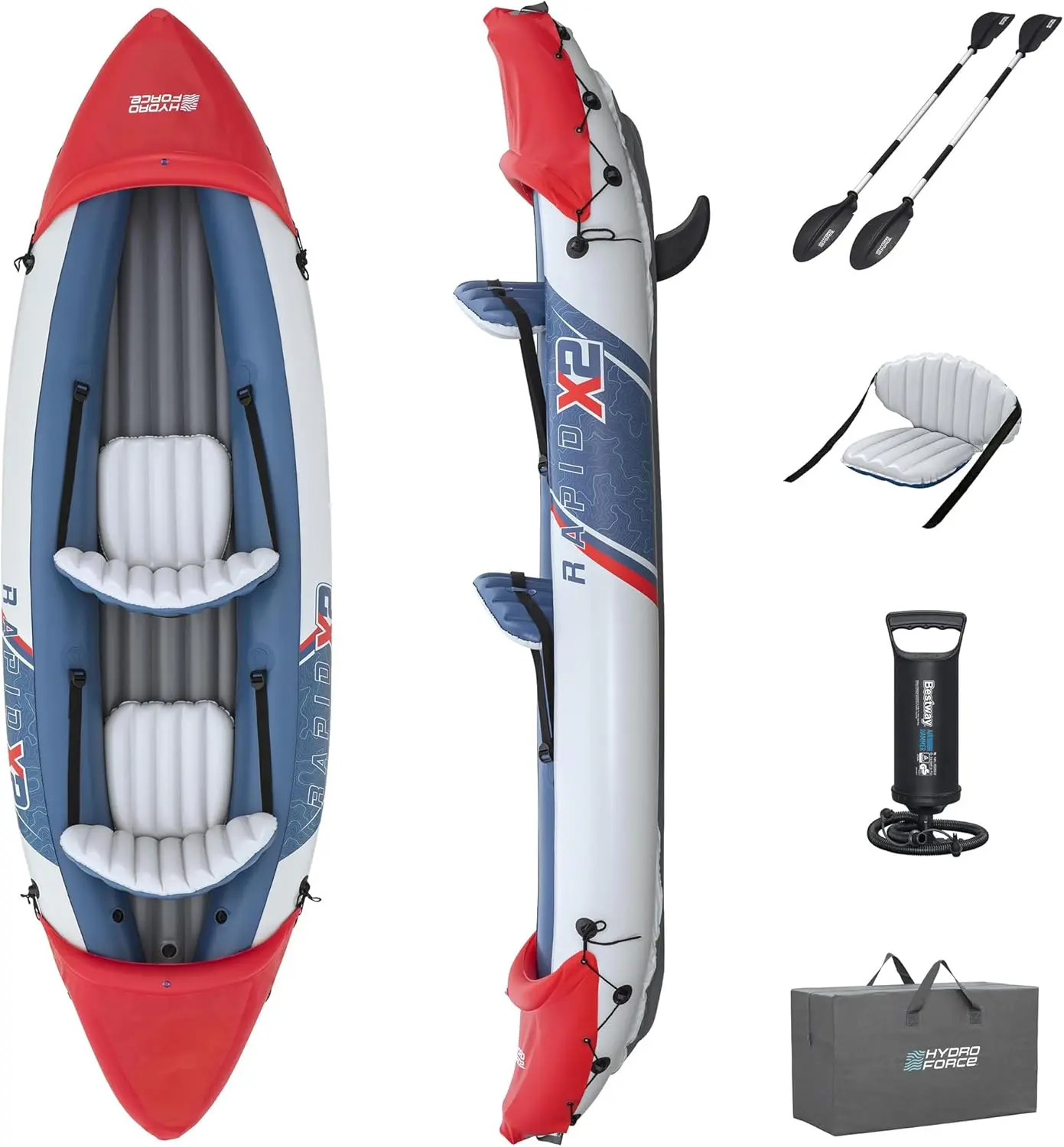 Kayak gonflabil Bestway 65176 (White/Blue/Red)