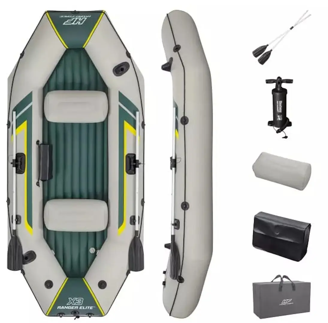 Надувная лодка Bestway Ranger Elite X3 Raft Set 65160 (Grey/Green)