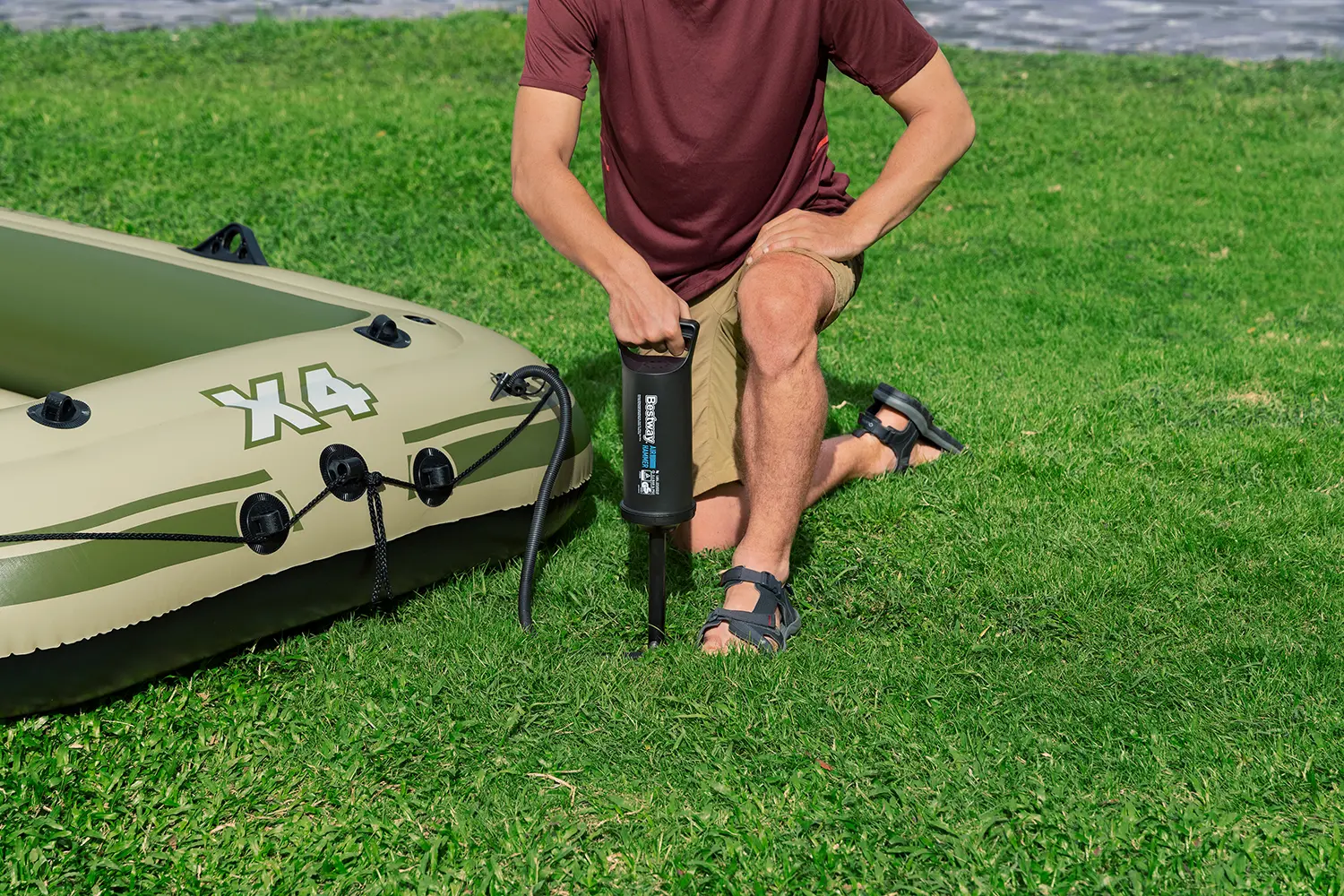 Barca gonflabila Bestway  Voyager 65156_26 (Beige/Green)