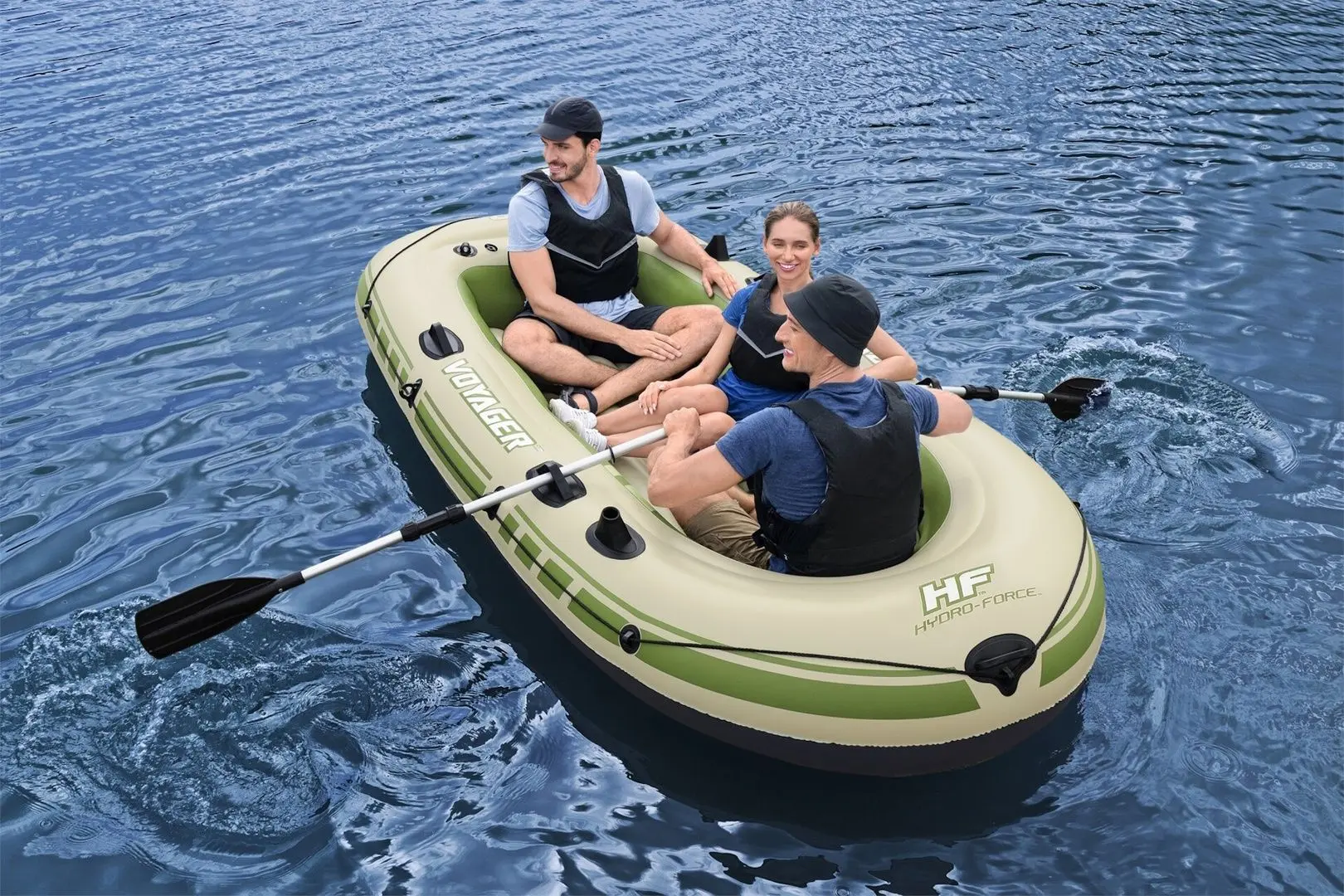 Надувная лодка Bestway Voyager X3 Raft 65164 (Beige/Green)