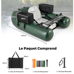 Barca gonflabila Costway FT10011 (Green) Thumb