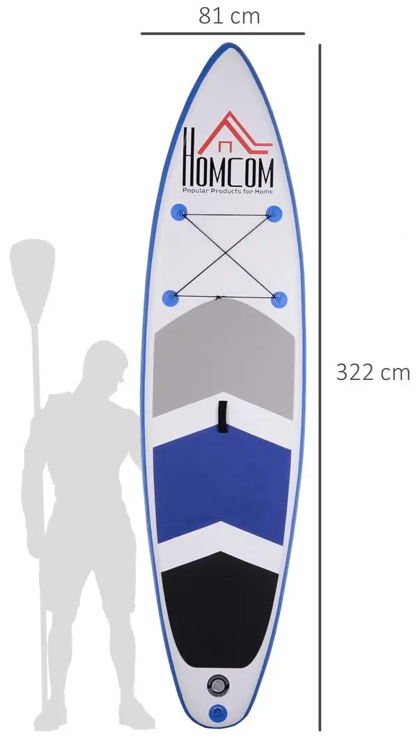 Placa de surf Homcom A33-002 (Blue/Grey) - 5