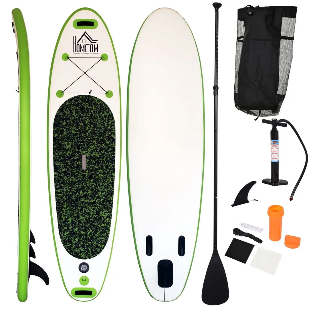 Placa de surf Homcom A33-007 (White/Green)