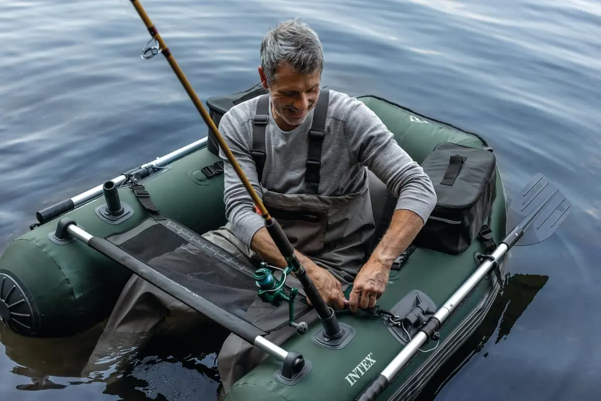 Barca gonflabila Intex Big Catch Pro68381 (Green/Grey)