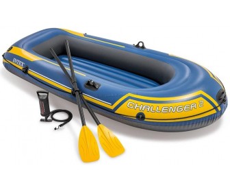 Barca gonflabila Intex Challenger 2 68367 (Blue/Yellow)