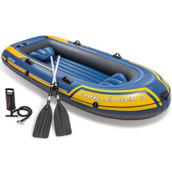 Barca gonflabila Intex Challenger 3 68370 (Blue/Yellow)