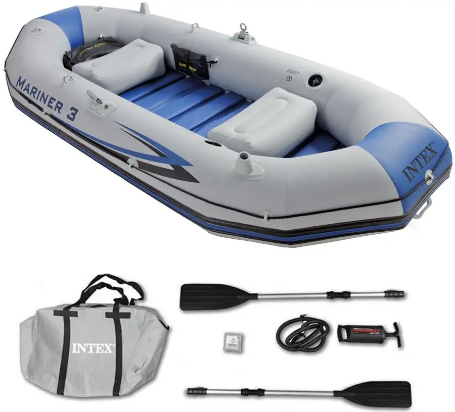 Надувная лодка Intex Mariner 3 68373 (Gray/Blue) - 7