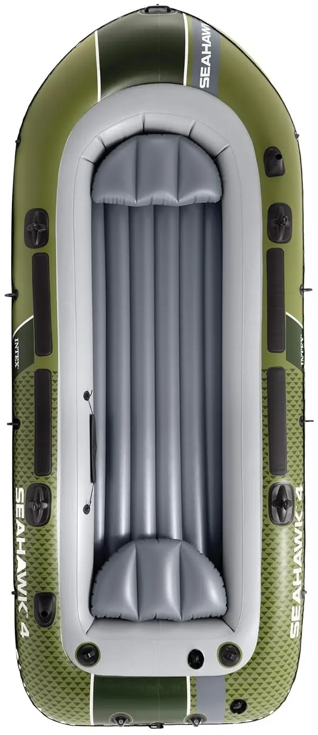 Надувная лодка Intex Seahawk 4 66334 (Green/Grey) - 2