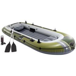 Надувная лодка Intex Seahawk 4 66334 (Green/Grey)