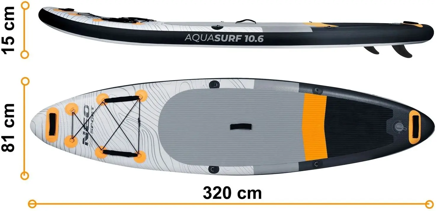 Placa de surf Neo-Sport Aquasurf 170001 (Grey/Black) - 9