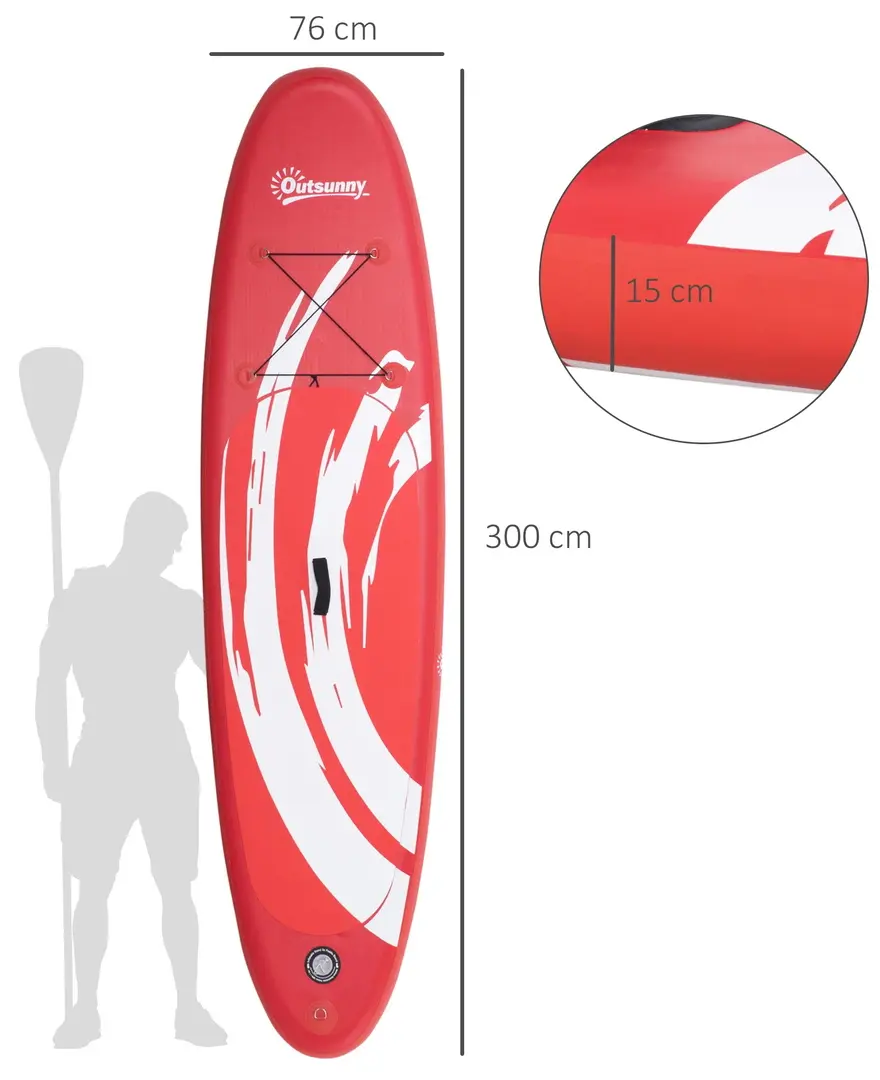 Доска для серфинга Outsunny A33-028RD (Red) - 2