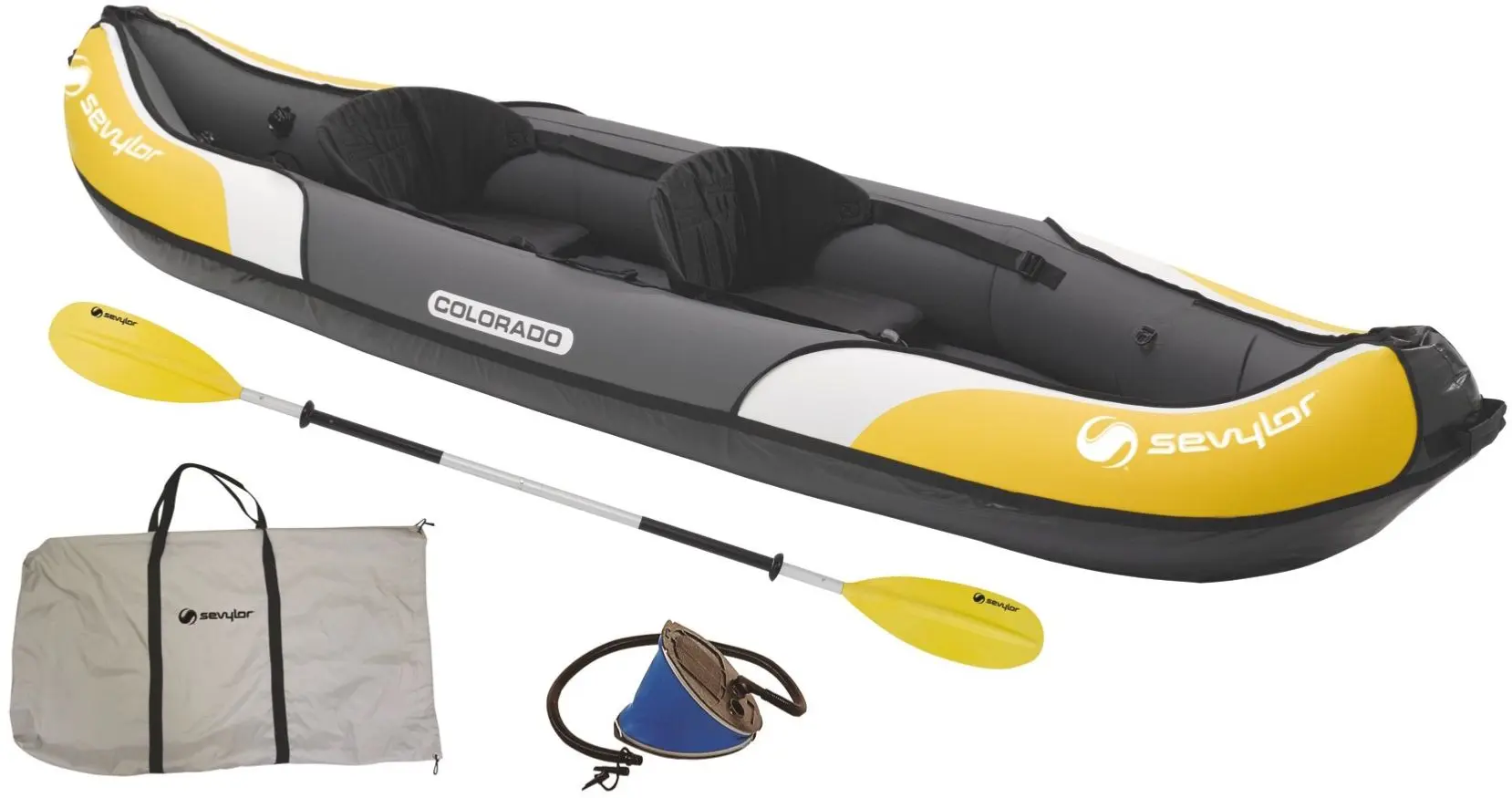 Надувная байдарка Sevylor Colorado (Grey/Yellow)