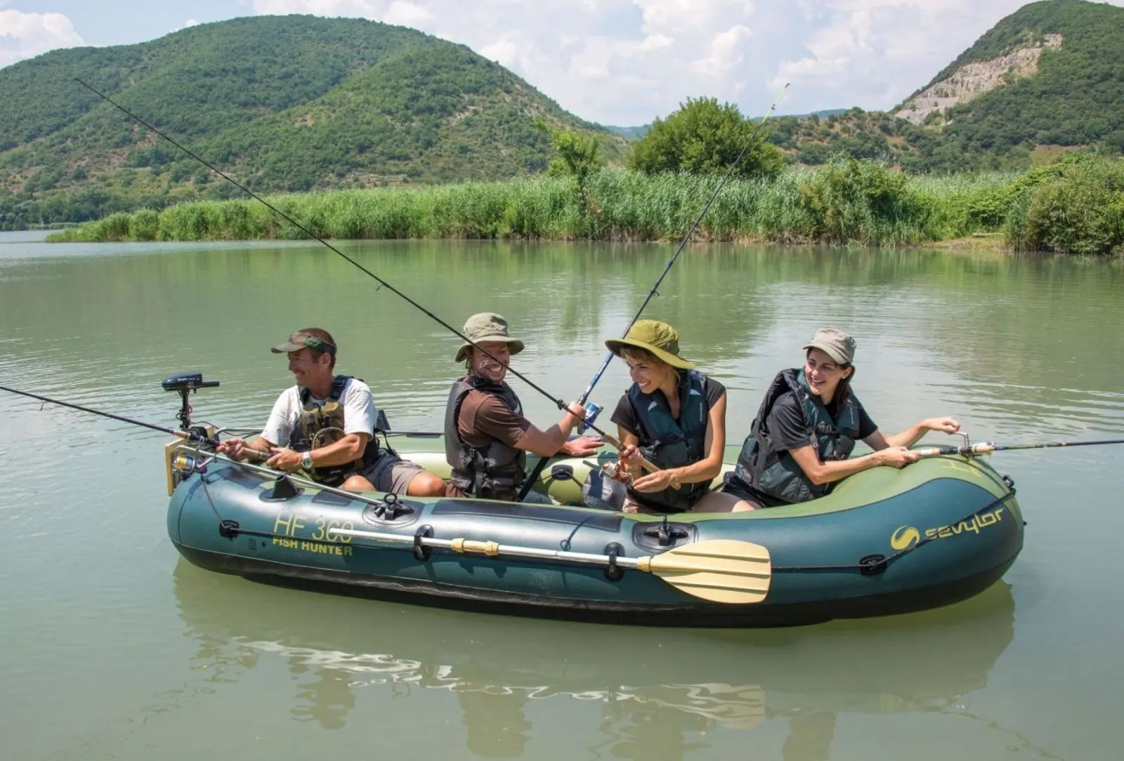 Надувная лодка Sevylor Fish Hunter FH 360 (Green/Blue) - 2