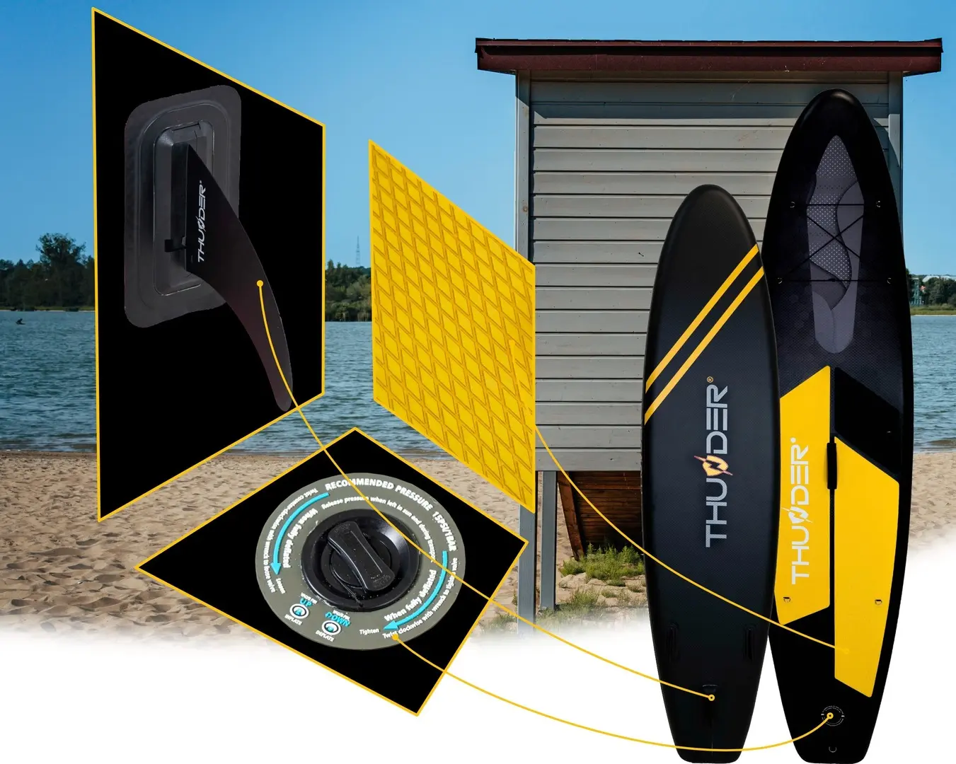 SUP-bord-caiac Thunder Ippo (Yellow/Black)