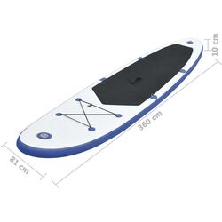 Placa de surf VidaXL 92202 (White/Blue) Thumb