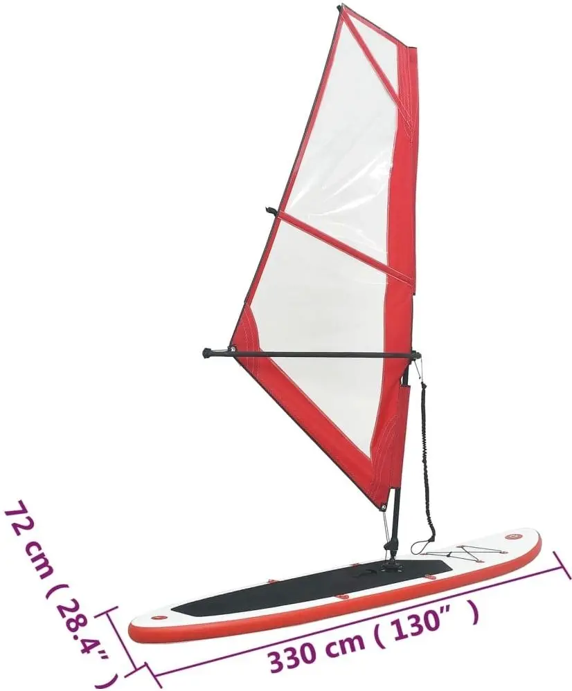 Placa de surf VidaXL 92209 (White/Red)