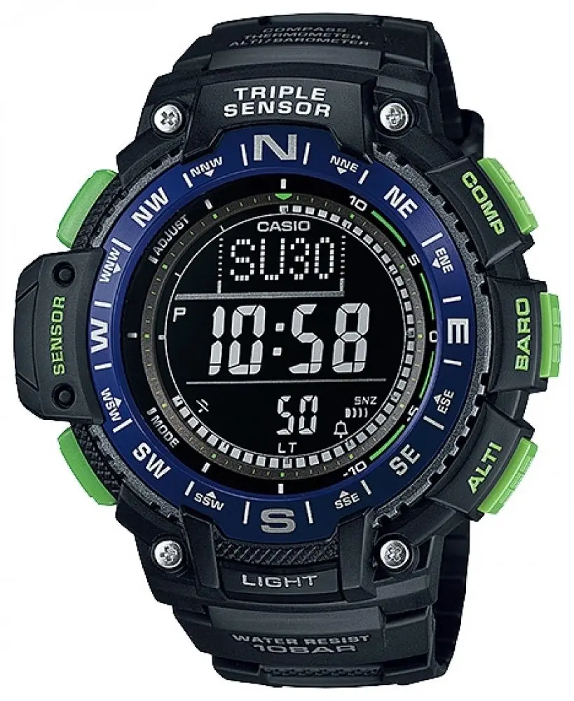 Наручные часы Casio SGW-1000-2B Black Green