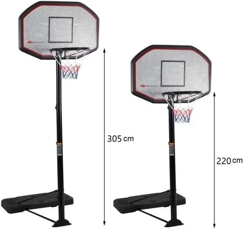 Stand de baschet Costway SP34885 (Black/Red/Gray)