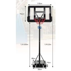 Баскетбольная стойка Costway SP37813 (Black) Thumb