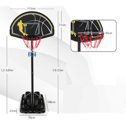 Stand de baschet Costway SP37814 (Black) Thumb