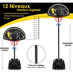 Stand de baschet Costway SP37814 (Black) Thumb