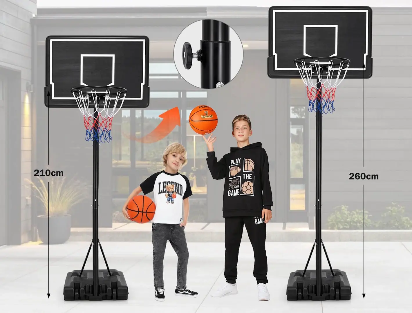 Баскетбольная стойка Costway SP37866 (Black)