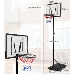 Stand de baschet Costway SP38101 (Black) Thumb