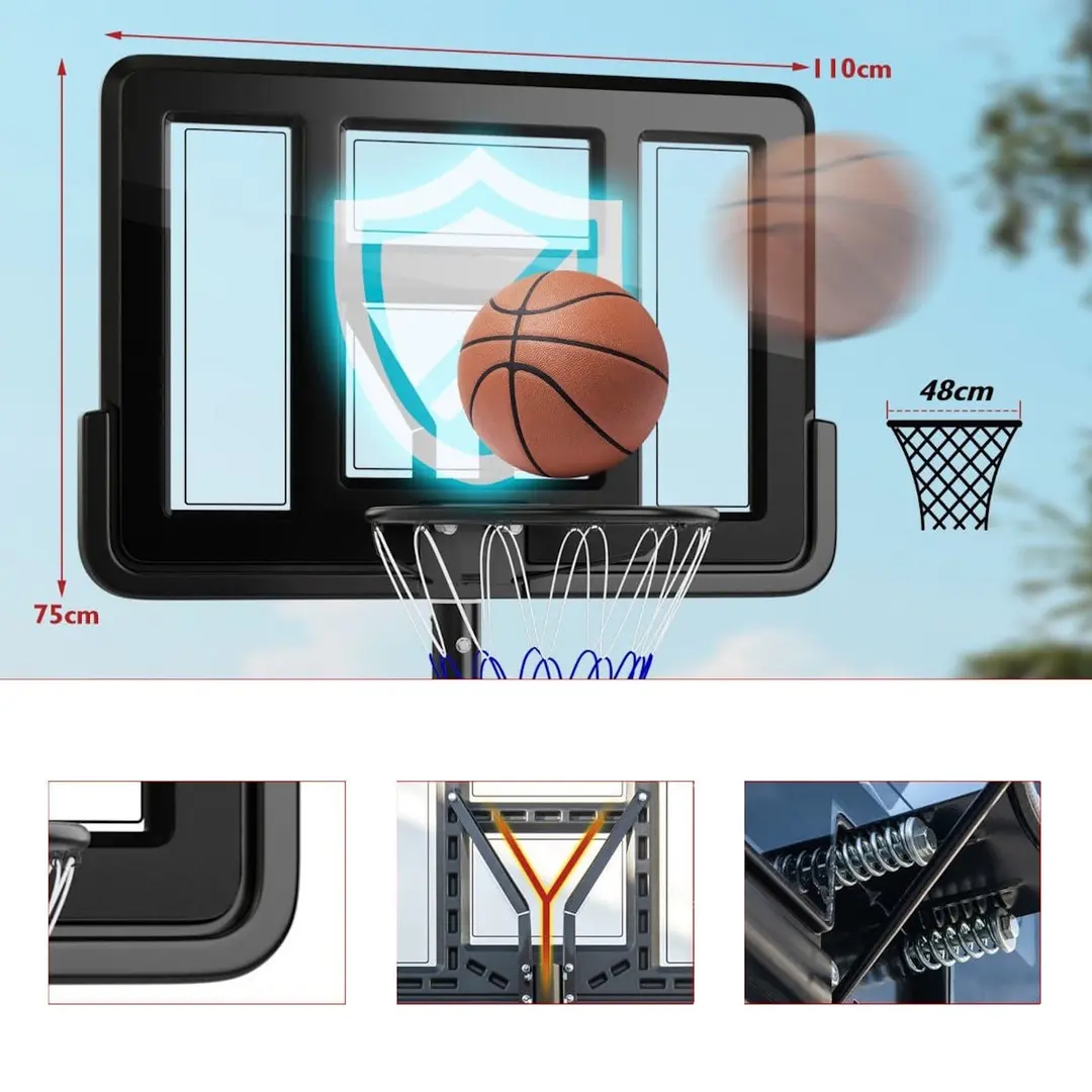 Stand de baschet Costway SP38140 (Black)