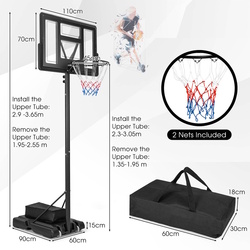 Баскетбольная стойка Costway SP38152 (Black) Thumb