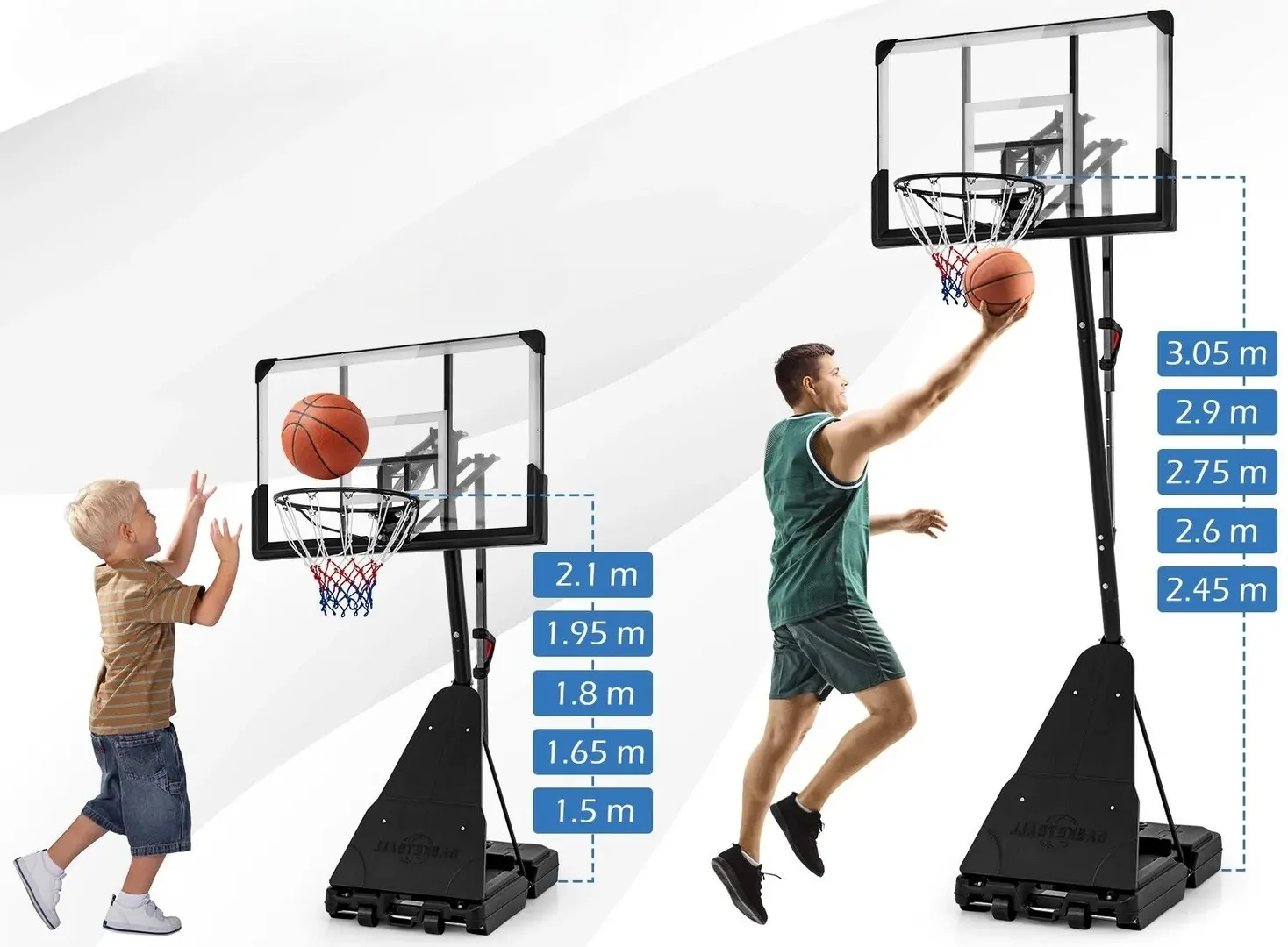 Баскетбольная стойка Costway SP38226 (Black) - 4