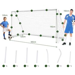 Poarta pentru fotbal Costway SP38114 (White) Thumb