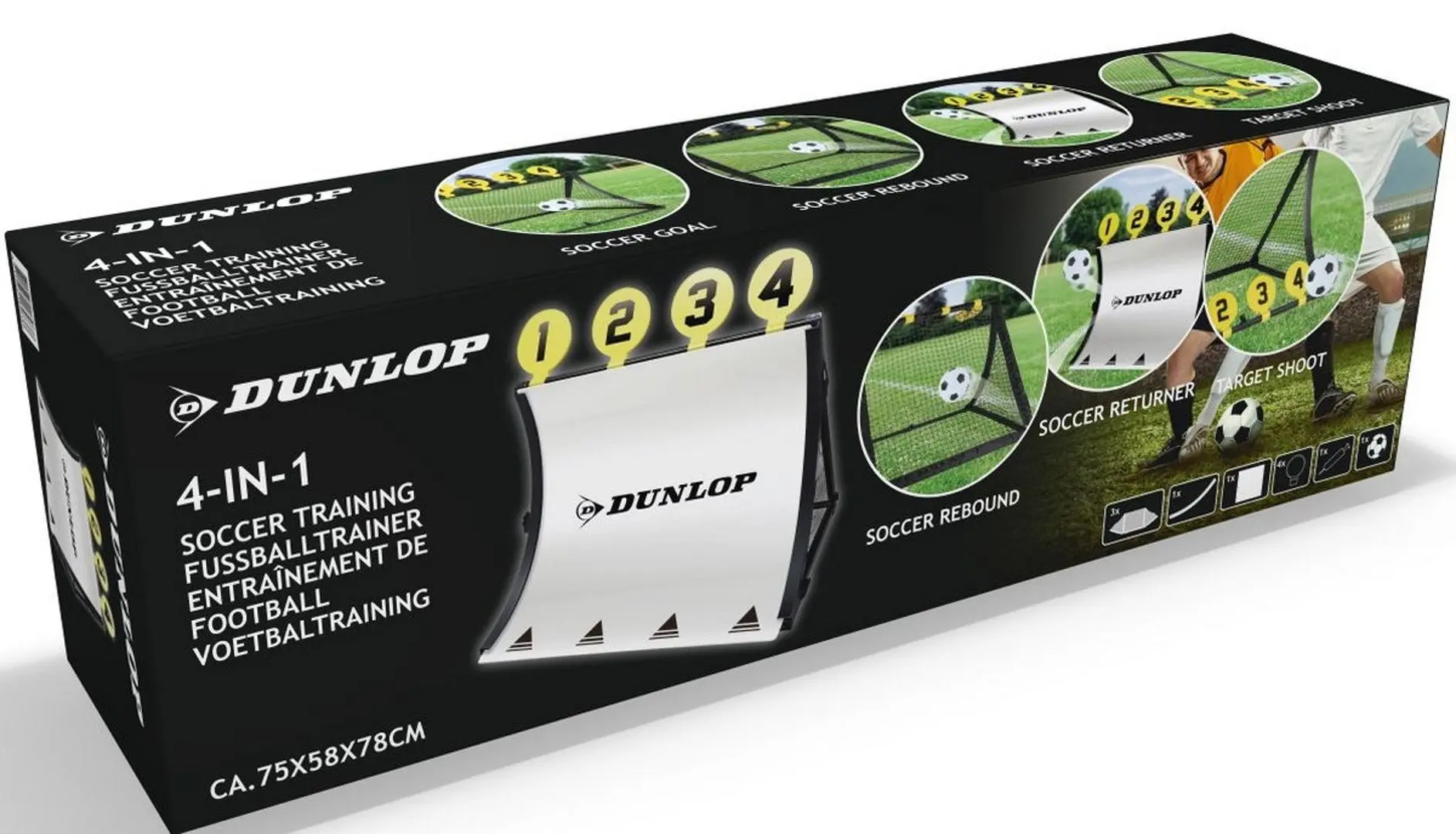 Тренировочные футбольные ворота Dunlop 184838 (Black/White) - 6