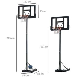 Stand de baschet Homcom A61-024 (Black) Thumb