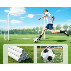Poarta pentru fotbal Homcom A62-019 (White) Thumb