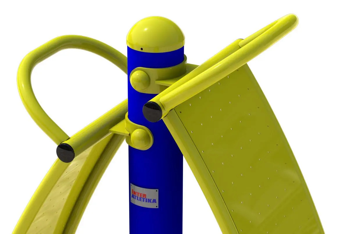 Aparat de antrenament pentru muschii abdominali InterAtletika SL 107 (Blue/Yellow)