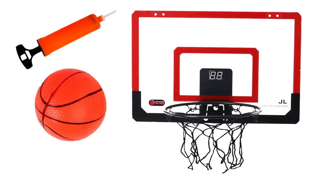 Set inel de baschet + minge Lean Toys 17886 (Red/Black)