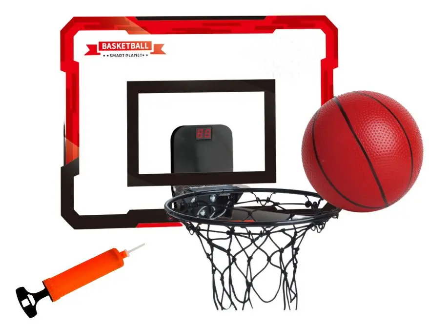 Set inel de baschet + minge Lean Toys 19728 (Black/Red)