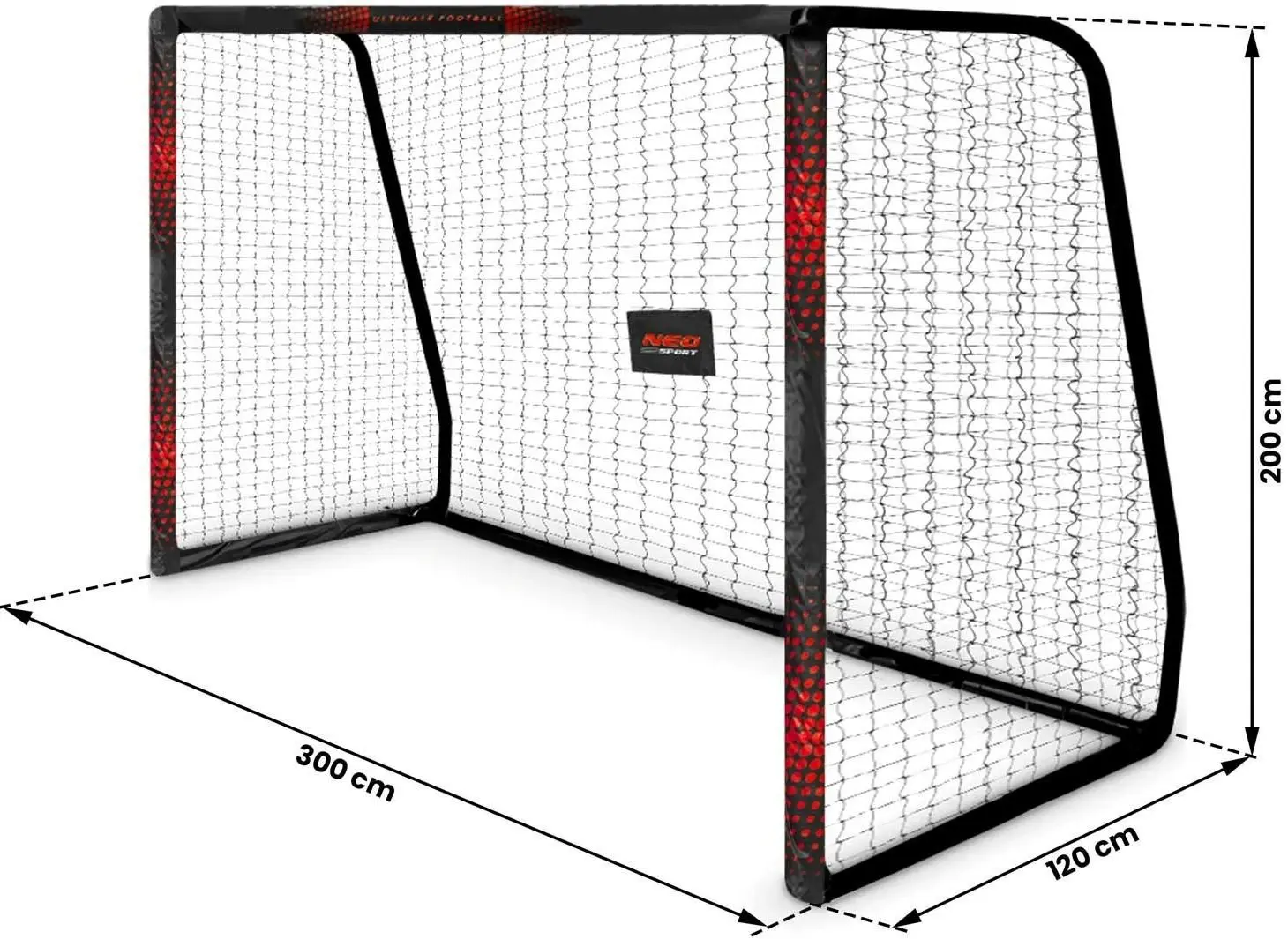 Poarta pentru fotbal Neo Sport NS-473 (Black/Red) - 3