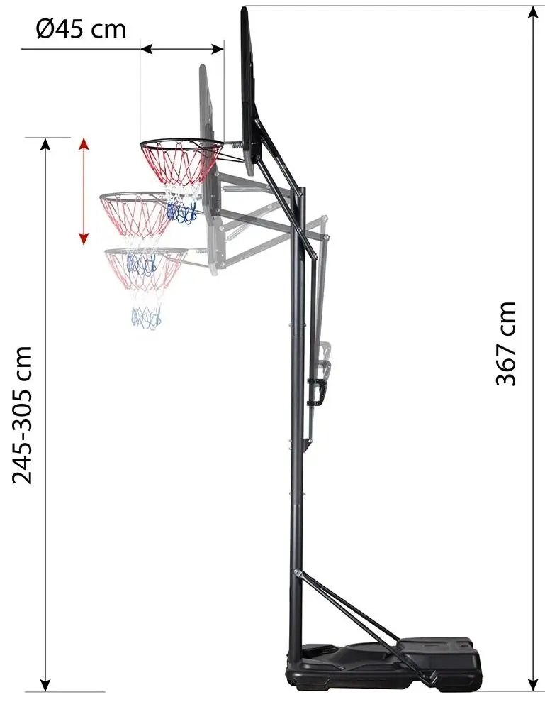 Баскетбольная стойка Nils ZDK020 (Black)