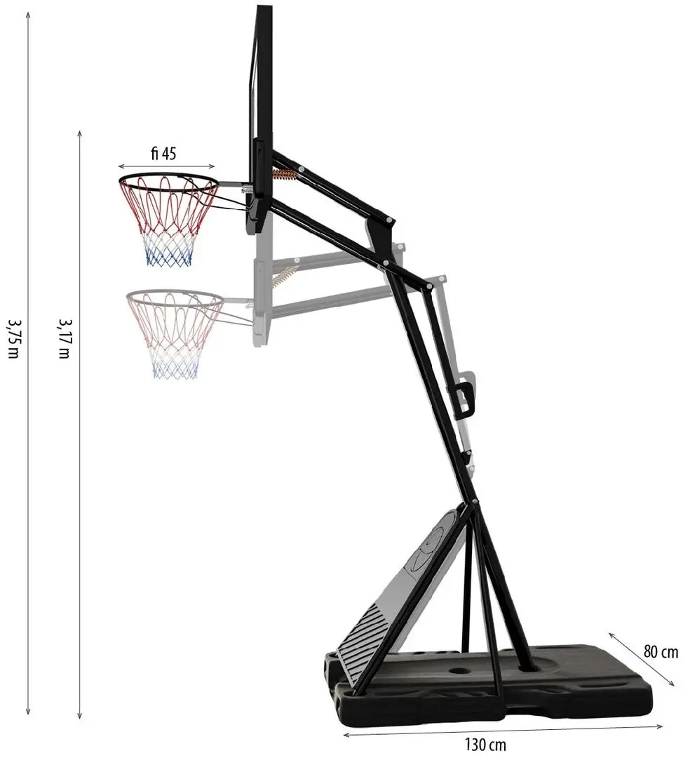 Stand de baschet Nils ZDK024 (Black)