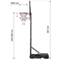 Stand de baschet Nils ZDKA21 (Black) Thumb