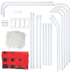 Poartă pentru fotbal cu țintă Nils BR240P (Red/White) Thumb